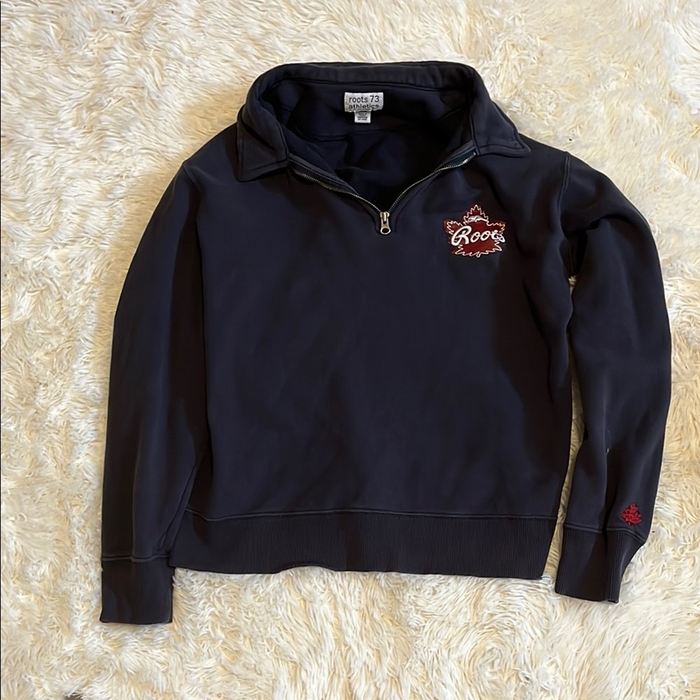 Vintage Roots Men's Navy Quarter Zip Sweater